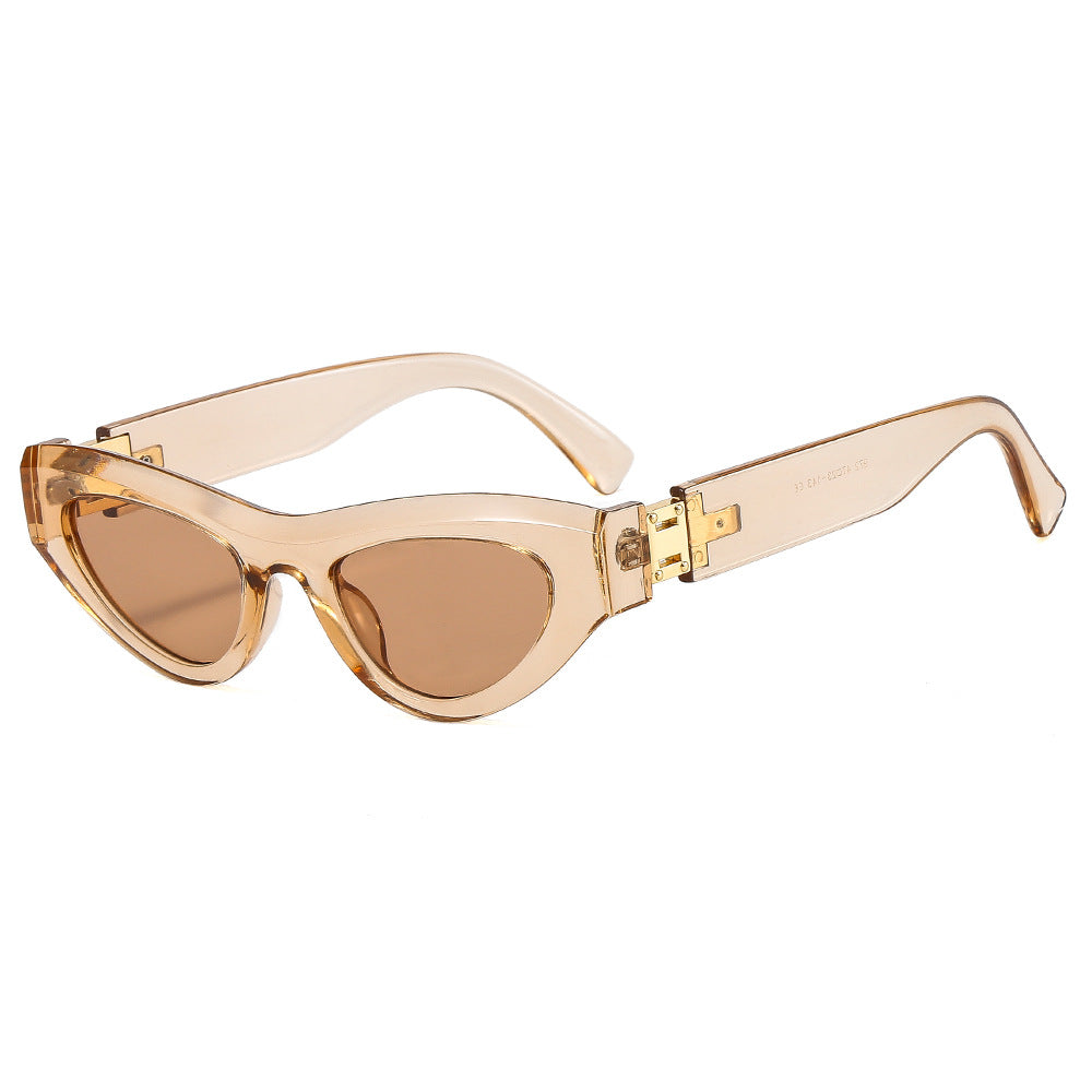 Wholesale Candy Color Small Frame Cat Eye PC Sunglasses